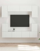 vidaXL Комплект ТВ шкаф 5 бр. Бяло Инженерна дървесина