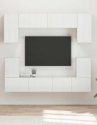 vidaXL Комплект ТВ шкаф 5 бр. Лъскаво бяло Инженерна дървесина