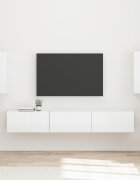 vidaXL Комплект ТВ шкаф 5 бр. Лъскаво бяло Инженерна дървесина
