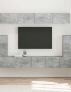 vidaXL Комплект ТВ шкаф 5 бр. Циментено сиво Инженерна дървесина