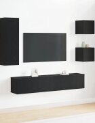 vidaXL Комплект ТВ шкаф 5 pcs Черния дъб Инженерно дърво