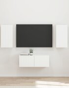vidaXL Комплект ТВ шкаф 6 бр. Бяло Инженерна дървесина