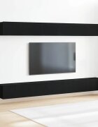 vidaXL Комплект ТВ шкаф 6 бр. Черния дъб Инженерна дървесина