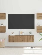 vidaXL Комплект ТВ шкаф 6 бр. Дъб Инженерна дървесина