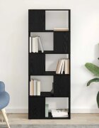 vidaXL Комплект ТВ шкаф 60 x 24 x 156 см Черно Инженерна дървесина