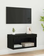 vidaXL Комплект ТВ шкаф 60 x 30 x 30 cm Черния дъб Инженерна дървесина
