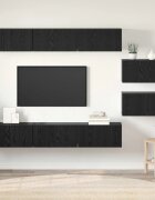 vidaXL Комплект ТВ шкаф 8 бр. Черния дъб Инженерна дървесина
