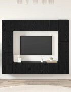 vidaXL Комплект ТВ шкаф 8 бр. Черния дъб Инженерна дървесина