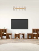 vidaXL Комплект ТВ шкаф 8 бр. Старо дърво Инженерна дървесина