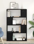 vidaXL Комплект ТВ шкаф 80 x 24 x 125 см Черно Инженерна дървесина