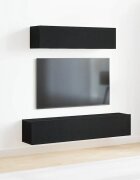 vidaXL Комплект ТВ шкаф Черния дъб 160 x 30 x 27 см Инженерно дърво