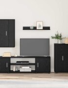 vidaXL Комплект ТВ шкаф Черния дъб Инженерна дървесина