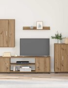 vidaXL Комплект ТВ шкаф Дъб Инженерна дървесина