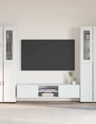 vidaXL Комплект ТВ шкаф FLORIN 3 бр. Бяло Инженерна дървесина