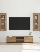 vidaXL Комплект ТВ шкаф FLORIN 3 бр. Дъб Инженерна дървесина