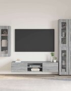 vidaXL Комплект ТВ шкаф FLORIN 3 бр. Сив Сонома Инженерна дървесина