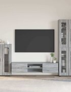 vidaXL Комплект ТВ шкаф FLORIN 3 бр. Сив Сонома Инженерна дървесина