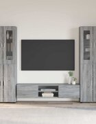 vidaXL Комплект ТВ шкаф FLORIN 3 бр. Сив Сонома Инженерна дървесина