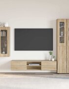 vidaXL Комплект ТВ шкаф FLORIN 3 бр. Сонома дъб Инженерна дървесина