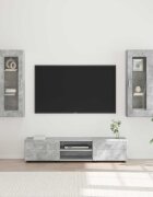 vidaXL Комплект ТВ шкаф FLORIN 3 бр. Циментено сиво
