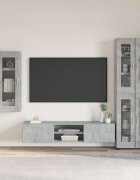 vidaXL Комплект ТВ шкаф FLORIN 3 бр. Циментено сиво