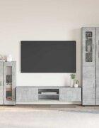 vidaXL Комплект ТВ шкаф FLORIN 3 бр. Циментено сиво