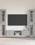 vidaXL Комплект ТВ шкаф FLORIN 3 бр. Циментено сиво