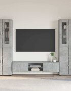 vidaXL Комплект ТВ шкаф FLORIN 3 бр. Циментено сиво