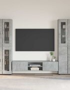 vidaXL Комплект ТВ шкаф FLORIN 3 бр. Циментено сиво