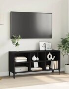 vidaXL Комплект ТВ шкаф Монтиране на стена Черен 1035 x 30 x 50 см