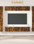 vidaXL Комплект ТВ шкафове от 10 части опушен дъб инженерно дърво