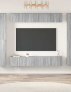 vidaXL Комплект ТВ шкафове от 10 части сив сонома инженерно дърво
