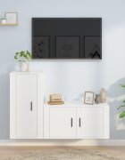 vidaXL Комплект ТВ шкафове от 2 части бели инженерно дърво