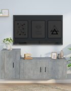 vidaXL Комплект ТВ шкафове от 2 части бетонно сив инженерно дърво