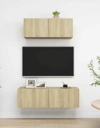 vidaXL Комплект ТВ шкафове от 2 части дъб сонома инженерно дърво