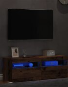vidaXL Комплект ТВ шкафове от 2 части с LED светлини