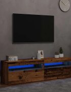 vidaXL Комплект ТВ шкафове от 2 части с LED светлини