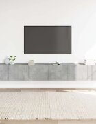 vidaXL Комплект ТВ шкафове от 3 части бетонно сив инженерно дърво
