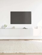 vidaXL Комплект ТВ шкафове от 3 части бял инженерно дърво
