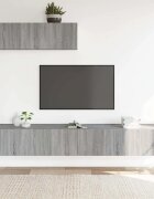 vidaXL Комплект ТВ шкафове от 3 части сив сонома инженерно дърво