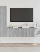 vidaXL Комплект ТВ шкафове от 3 части сив сонома инженерно дърво
