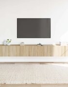 vidaXL Комплект ТВ шкафове от 3 части сонома дъб инженерно дърво