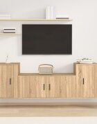 vidaXL Комплект ТВ шкафове от 3 части сонома дъб инженерно дърво