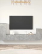 vidaXL Комплект ТВ шкафове от 4 части бетонно сив инженерно дърво