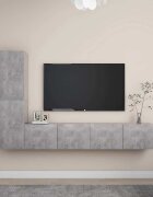 vidaXL Комплект ТВ шкафове от 4 части бетонно сиви инженерно дърво