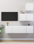vidaXL Комплект ТВ шкафове от 4 части бял инженерно дърво