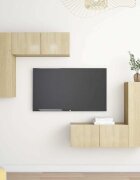 vidaXL Комплект ТВ шкафове от 4 части дъб сонома инженерно дърво