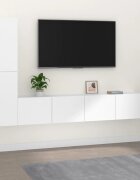 vidaXL Комплект ТВ шкафове от 4 части инженерно дърво бял гланц