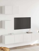 vidaXL Комплект ТВ шкафове от 4 части инженерно дърво бял гланц