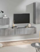 vidaXL Комплект ТВ шкафове от 4 части сив сонома инженерно дърво